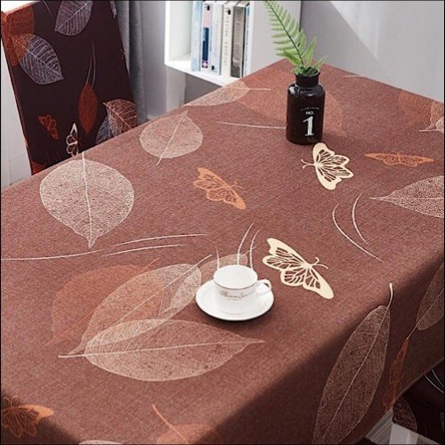 Large (140*210 CM) Waterproof table linen, leaves & butterfly design. - BusDeals