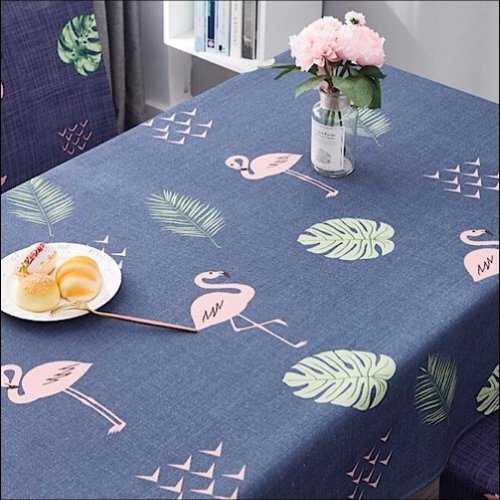 Large (140*210 CM) Waterproof table linen, pink flamingo design. - BusDeals