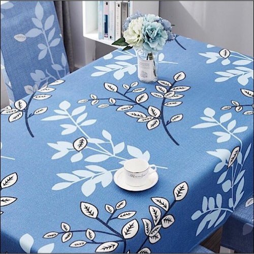 Large (140*210 CM) Waterproof table linen, white leaves design. - BusDeals