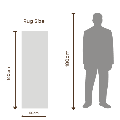 Long Rug Moroccan Style, Brown Color. - BusDeals