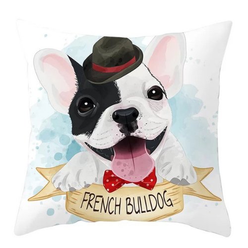 Modern decorative cushion cover, Cute dog design - BusDeals