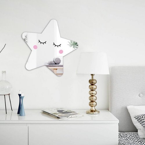 Nordic 3D mirror DIY wall stickers home decoration, Star design - BusDeals