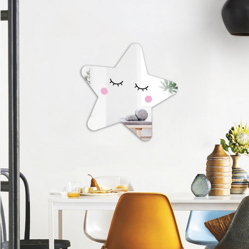 Nordic 3D mirror DIY wall stickers home decoration, Star design - BusDeals
