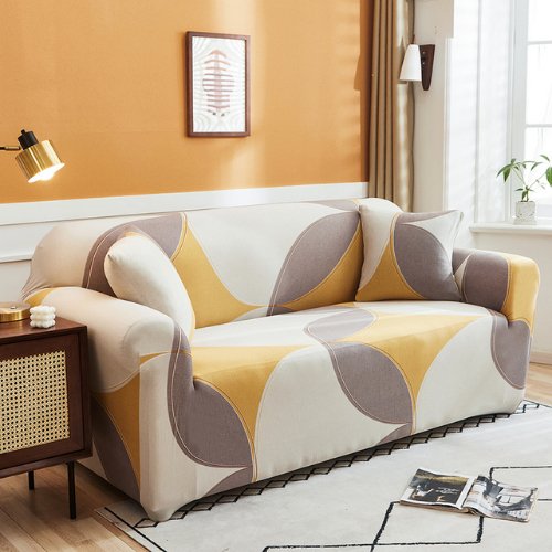 One Seater Printed Yellow Bohemian Interior, Sofa Cover. - BusDeals