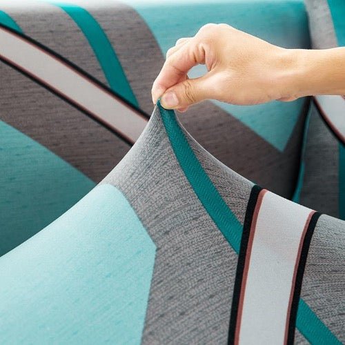 One Seater Sofa Cover, Geometric Printed Interior. - BusDeals