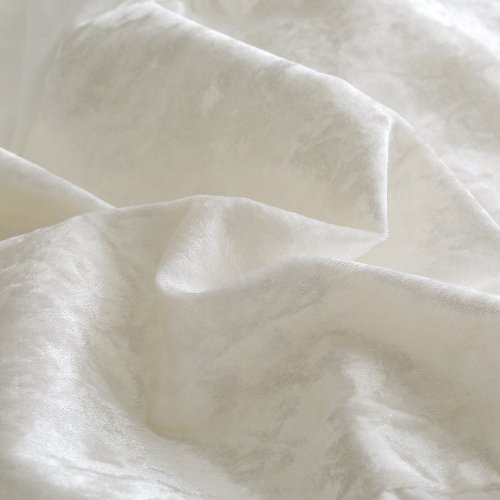 Premium 6 Pieces King Size Duvet Cover with Velvet Decor, Milky White. - BusDeals