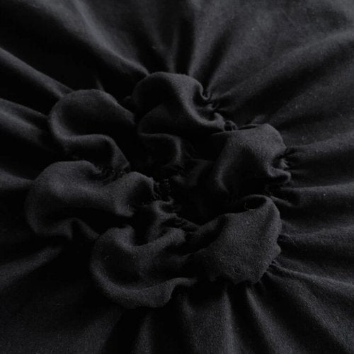 Premium King Size Pinch Pleat Embroidery of Decorating Fabric, Classic Black color. - BusDeals