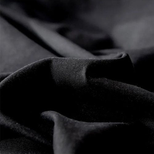 Premium Single size 4 pieces Bedding Set without filler, Plain Black Color - BusDeals