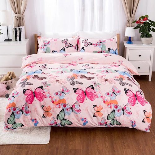 Queen/Double size Bedding Set of 6 pieces, Butterfly Design. - BusDeals