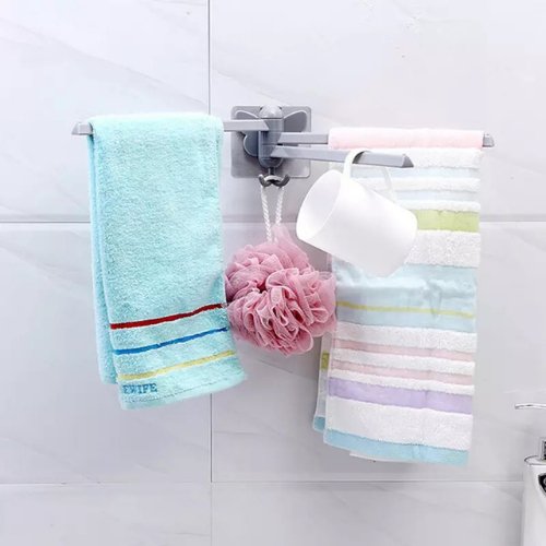 Rotating Towel Hanger, Grey Color - BusDeals