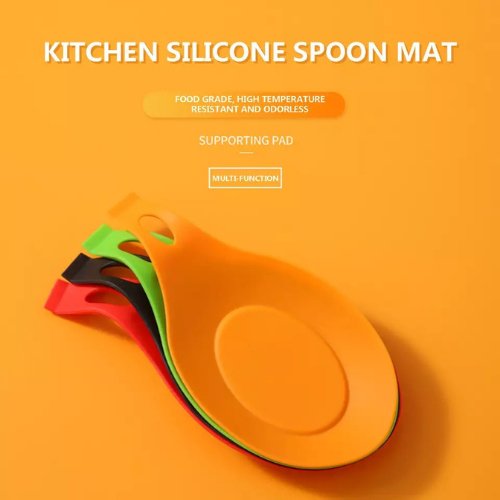 Silicone Spoon Rest, Green Color - BusDeals