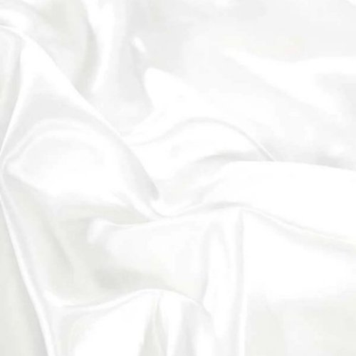Silky Satin, King Size 6-Piece Duvet Cover Set, Plain White Color. - BusDeals
