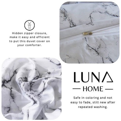 Single size 4 pieces, marble design. - BusDeals