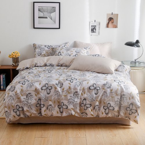 Single Size 4 pieces without filler, Reversible Design Butterfly Print without filler. - BusDeals