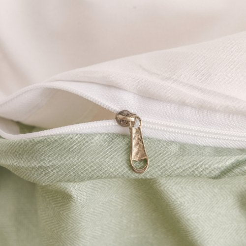 Single size bedding set 4 pieces without filler, Green Color Dots design - BusDeals