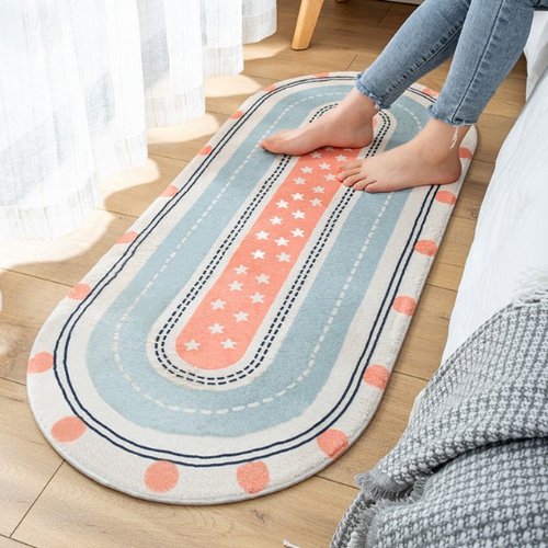 Soft Water Absorbent Oval Shape Carpet, Star Design - BusDeals