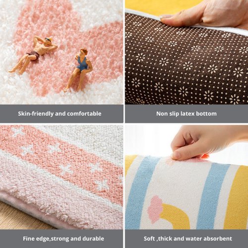 Soft Water Absorbent Oval Shape Carpet, Star Design - BusDeals