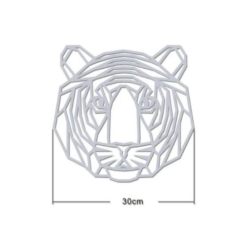Tiger wall mirror stickers decal home decor, Silver color - BusDeals
