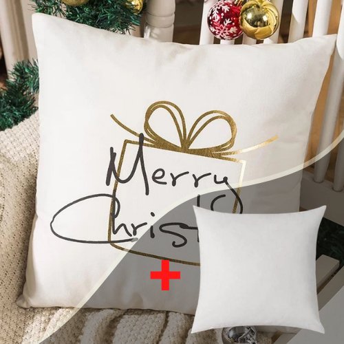 Trendy Christmas Present design, Decorative cushion cover - BusDeals