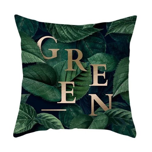 Tropical green leaves design, Decorative Cushion Cover - BusDeals