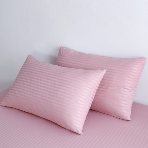 Variance Size 3 Piece Set, Bedsheet with 2 Pillow Cases, Light Old Rose Color - BusDeals