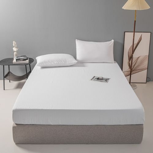 Variance Size 3 Piece Set, Bedsheet with 2 Pillow Cases, White Color - BusDeals