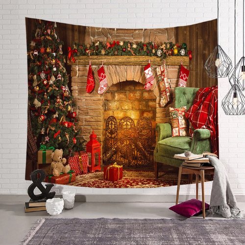 Wall hanging tapestry home decor , Christmas tree design - BusDeals