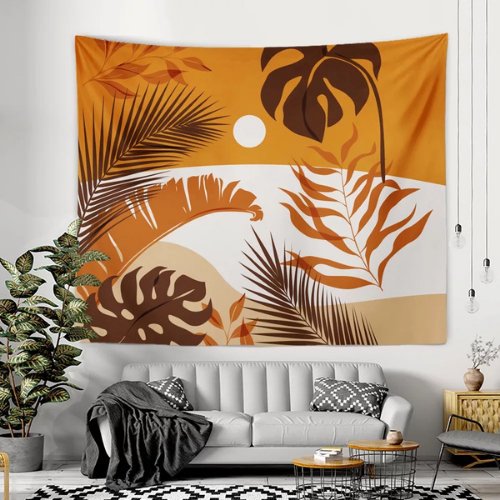 Wall hanging tapestry home decor , Leaves design - BusDeals