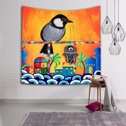 Wall Tapestry Home Decor, Bird Design. - BusDeals