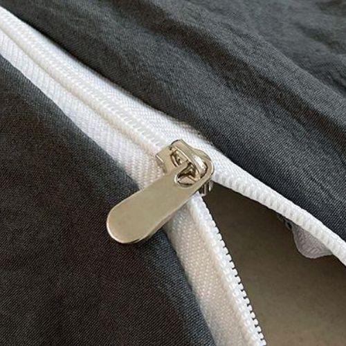 Washable Cotton 6 Piece King Size Duvet Cover Plain Design, Plain Black Color. - BusDeals