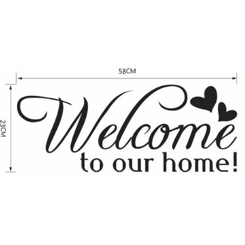 Welcome to our home design, Vinyl wall decals home decor, Wall sticker - BusDeals