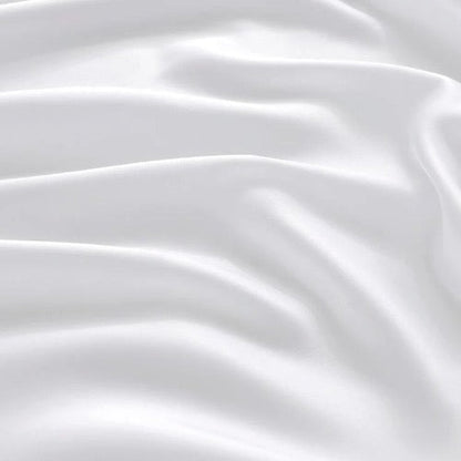 Without filler 4 Pieces single size, Plain pearl white color, Bedding set - BusDeals